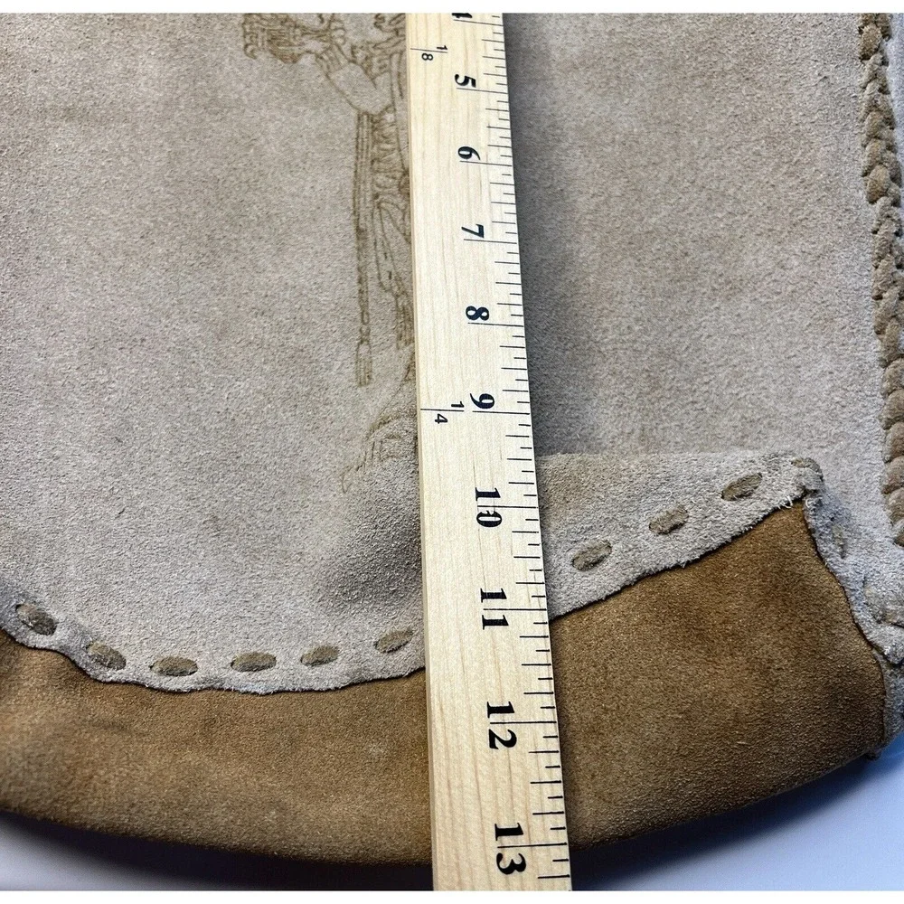 Vintage‎ Mexican Ethnic Tribal Leather Tote Bag Brown Indigenous - Picture 16 of 16
